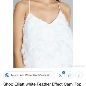 Elliatt white feather  fringe cami